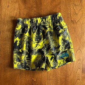 The North Face yellow swim shorts 6-12m